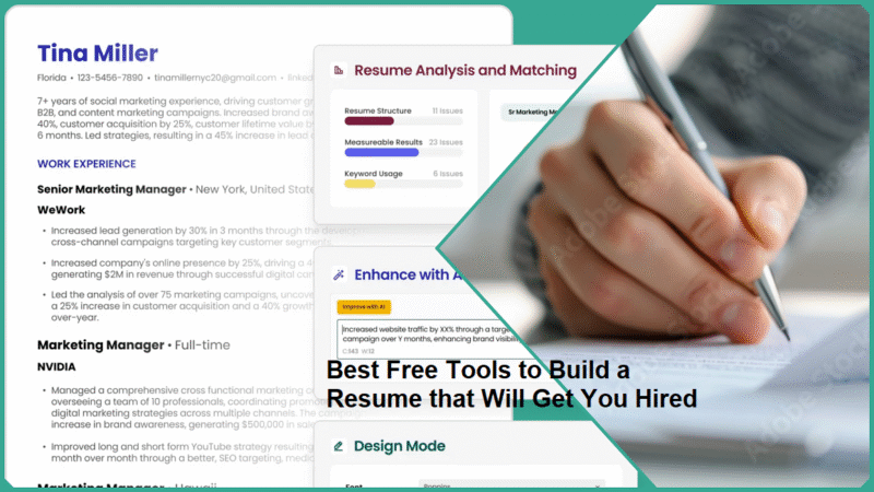 Best Free Tools to Build a Resume that Will Get You Hired