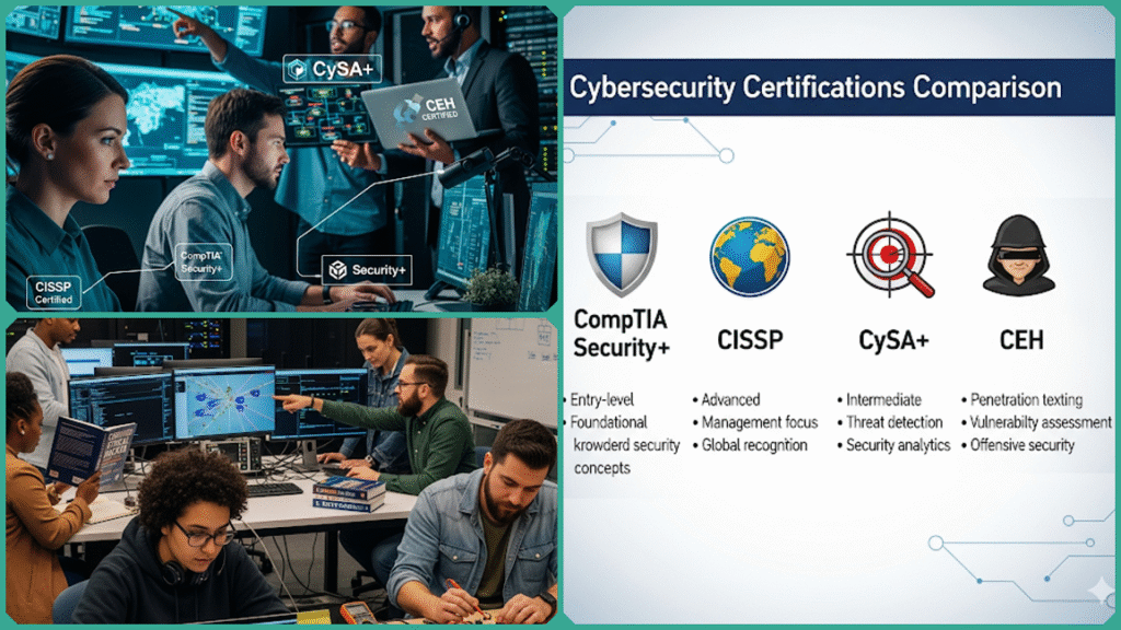 CompTIA Security+ Training vs. CISSP, CySA+, and CEH Certs CompTIA Security+ Training vs. CISSP, CySA+, and CEH Certs